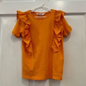 H&M Girl's Orange T-Shirt Size 6-8